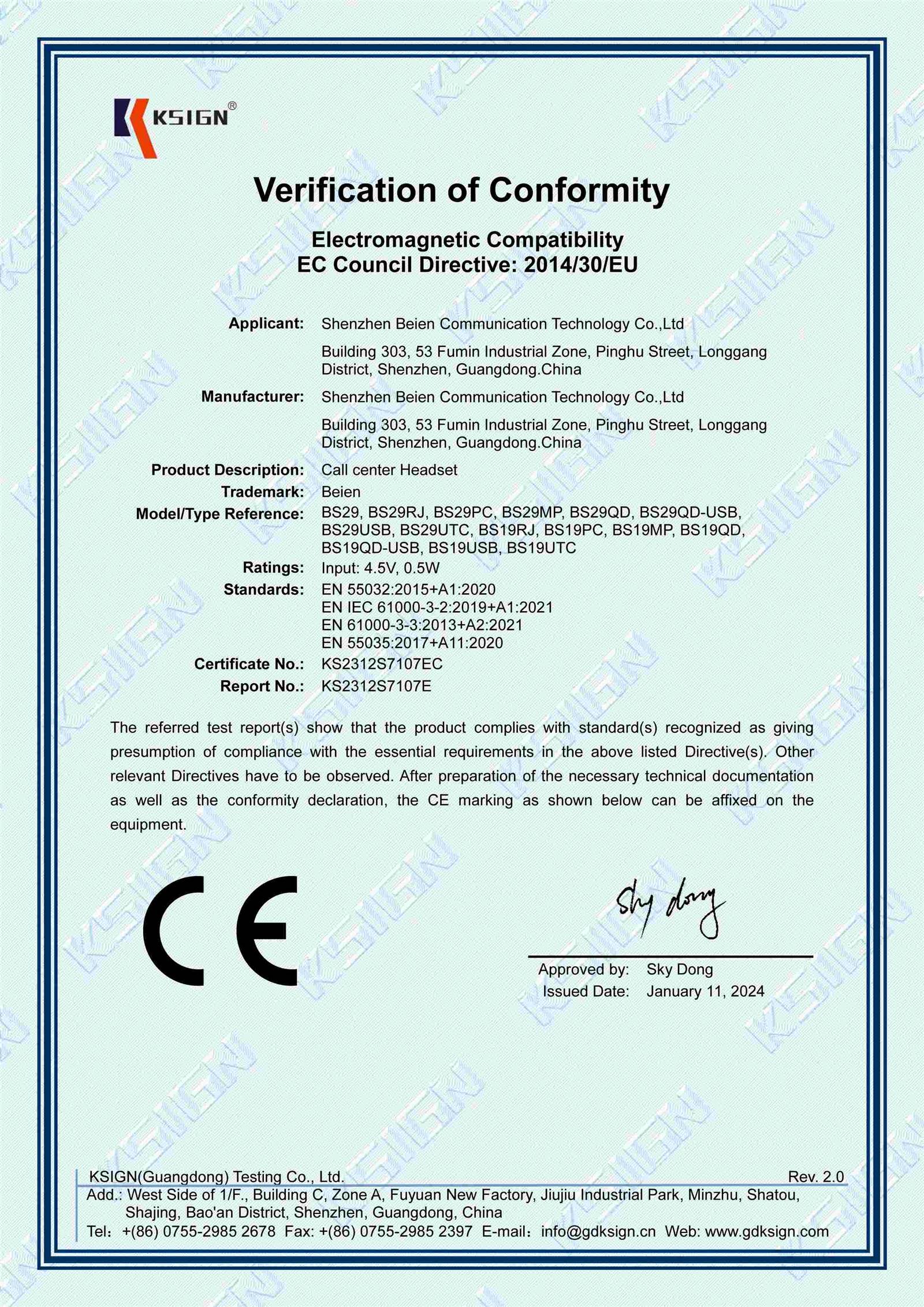 BS29USBCE-EMC BS29USBCE-EMC