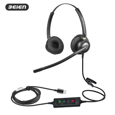 Auriculares binaural ENC tipo-C para oficina