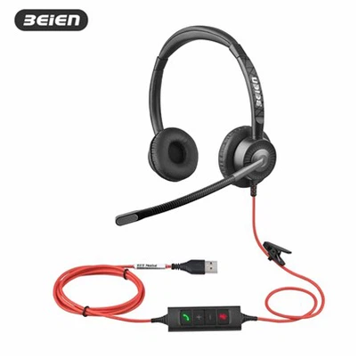 Auriculares USB con centro de contacto dual